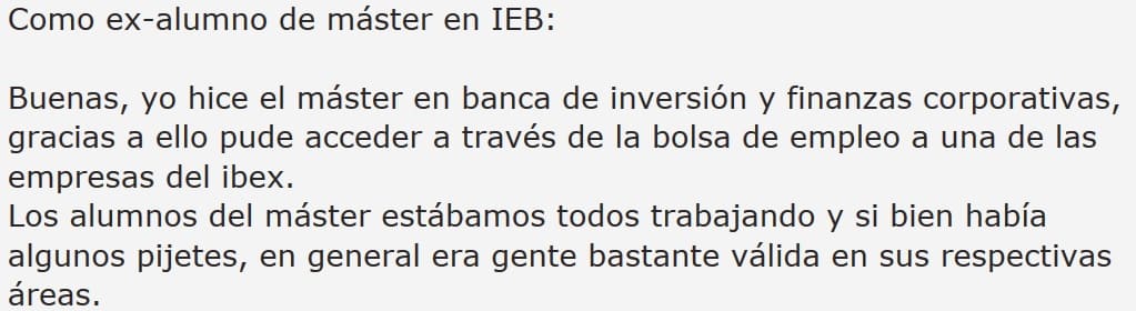 opiniones ieb foros